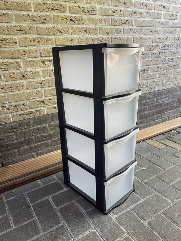 Handige ladekast met 4 transparante laden, Ophalen, Gebruikt, 3 of 4 laden, Minder dan 100 cm