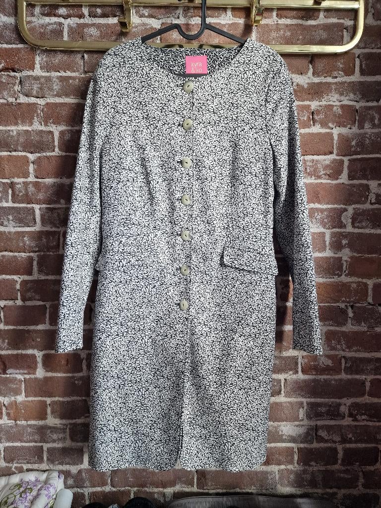 Kyra & Ko jurk maat 44 zwart wit print, Kleding | Dames, Jurken, Zwart, Maat 42/44 (L), Ophalen of Verzenden, Zo goed als nieuw