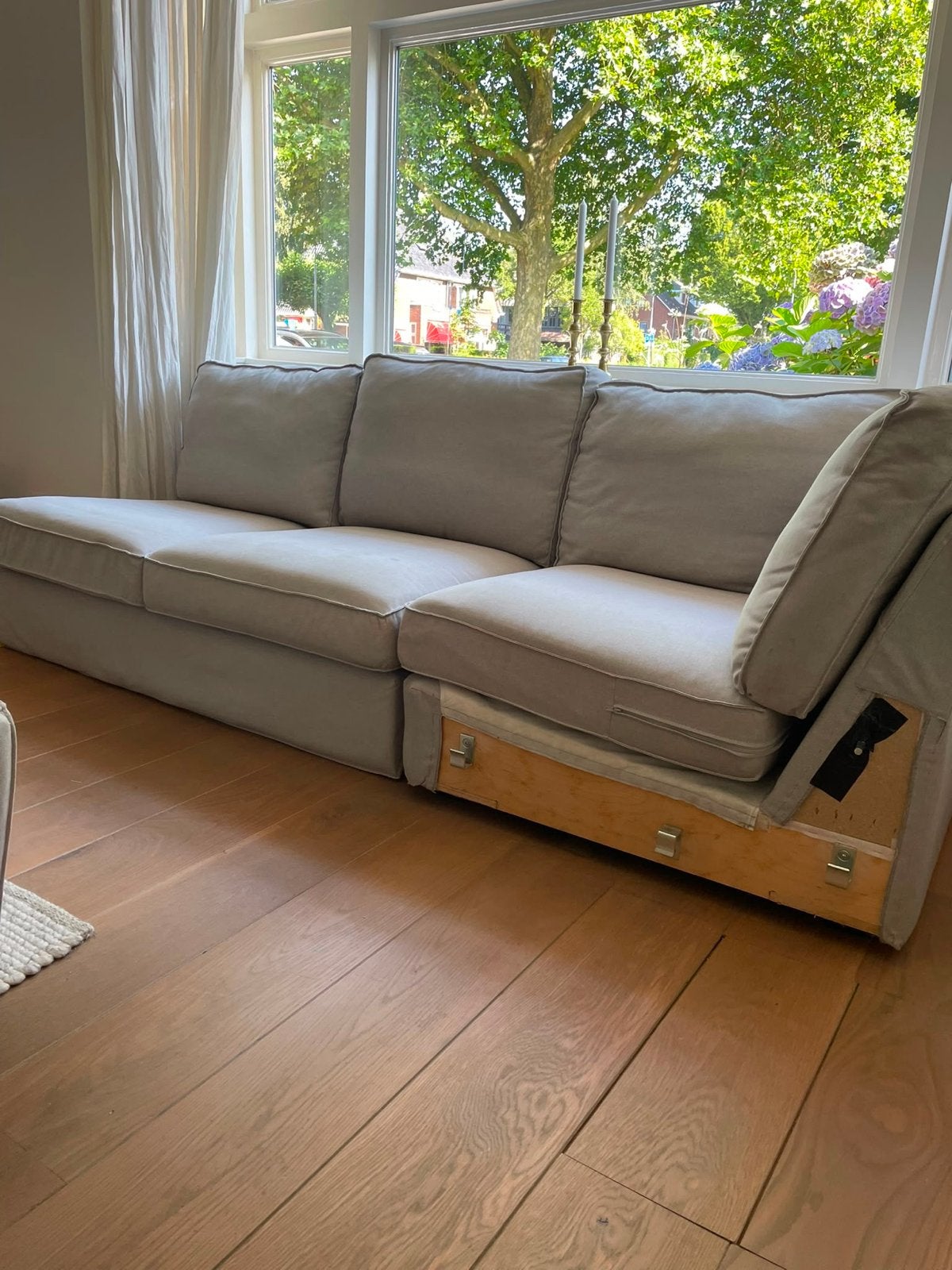 Hoekbankdeel Ikea Kivik in Orrsta grijs in hele goede staat, Huis en Inrichting, Banken | Bankstellen, Ophalen, 250 tot 300 cm