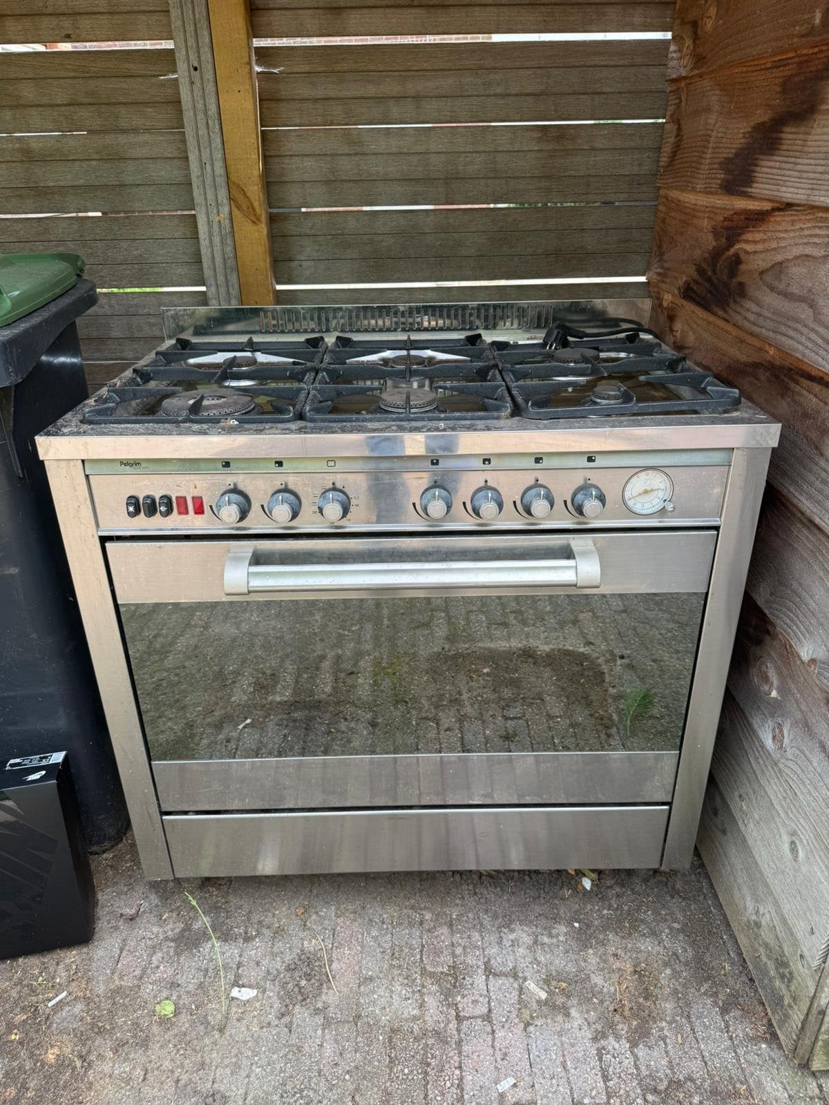 Pelgrim Novecento Gasfornuis met Oven - RVS, Witgoed en Apparatuur, Ophalen, Gebruikt, 60 cm of meer, Grill