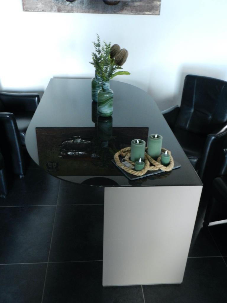 KARAT eethoek en salontafel, Huis en Inrichting, Ophalen, Gebruikt, Glas, 200 cm of meer