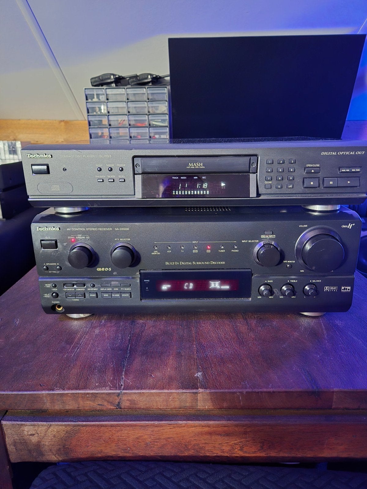 Technics Hifi Set: CD-speler SL-PG4 en Receiver SA-DX930, Ophalen