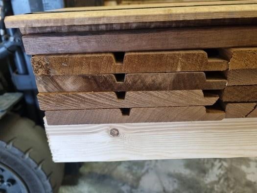 Hardhouten planken met sponning - nr: HP414, Ophalen, Planken, Nieuw, Hardhout