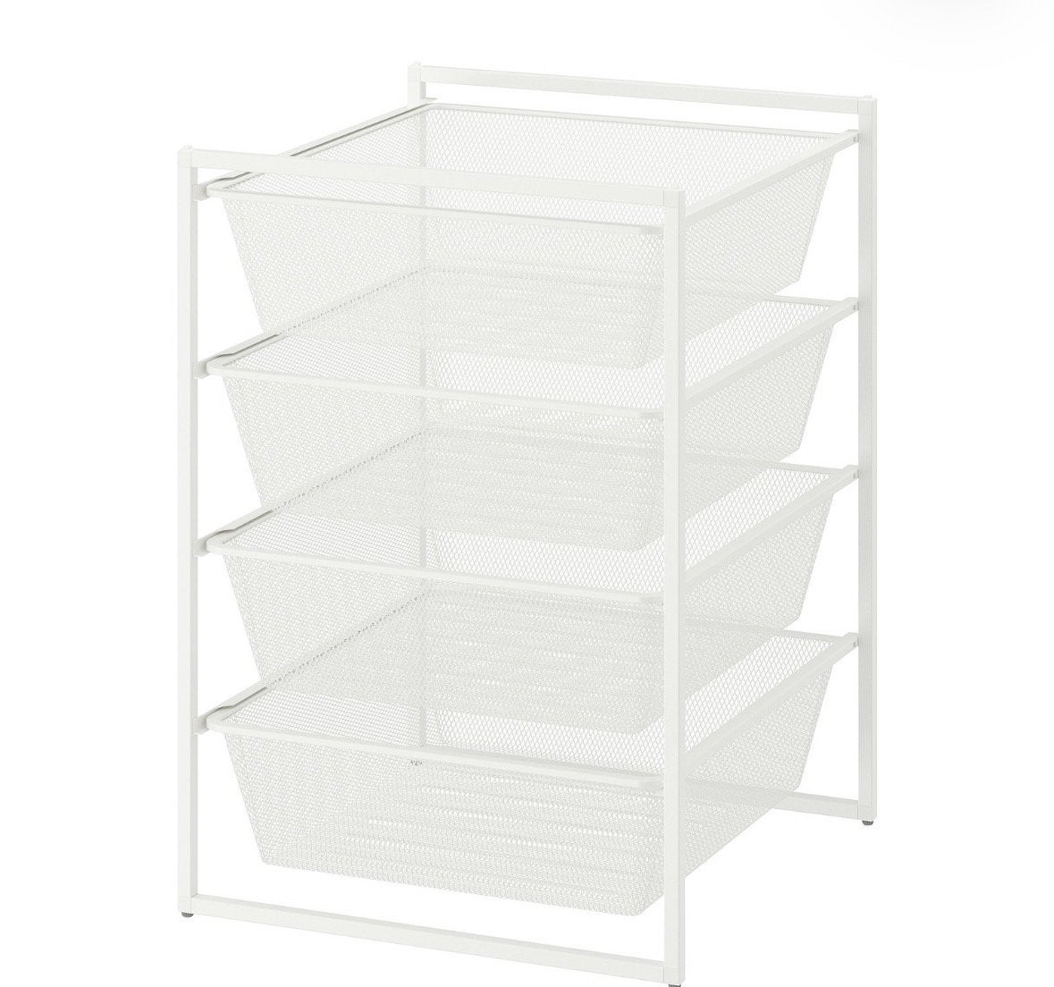 IKEA JONAXEL Opbergsysteem met 4 manden - Wit, Ophalen, Zo goed als nieuw