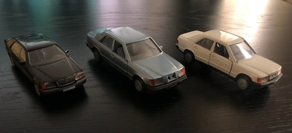 3x Cursor Modell schaalmodel Mercedes Benz, Ophalen, Gebruikt, Auto, Overige merken