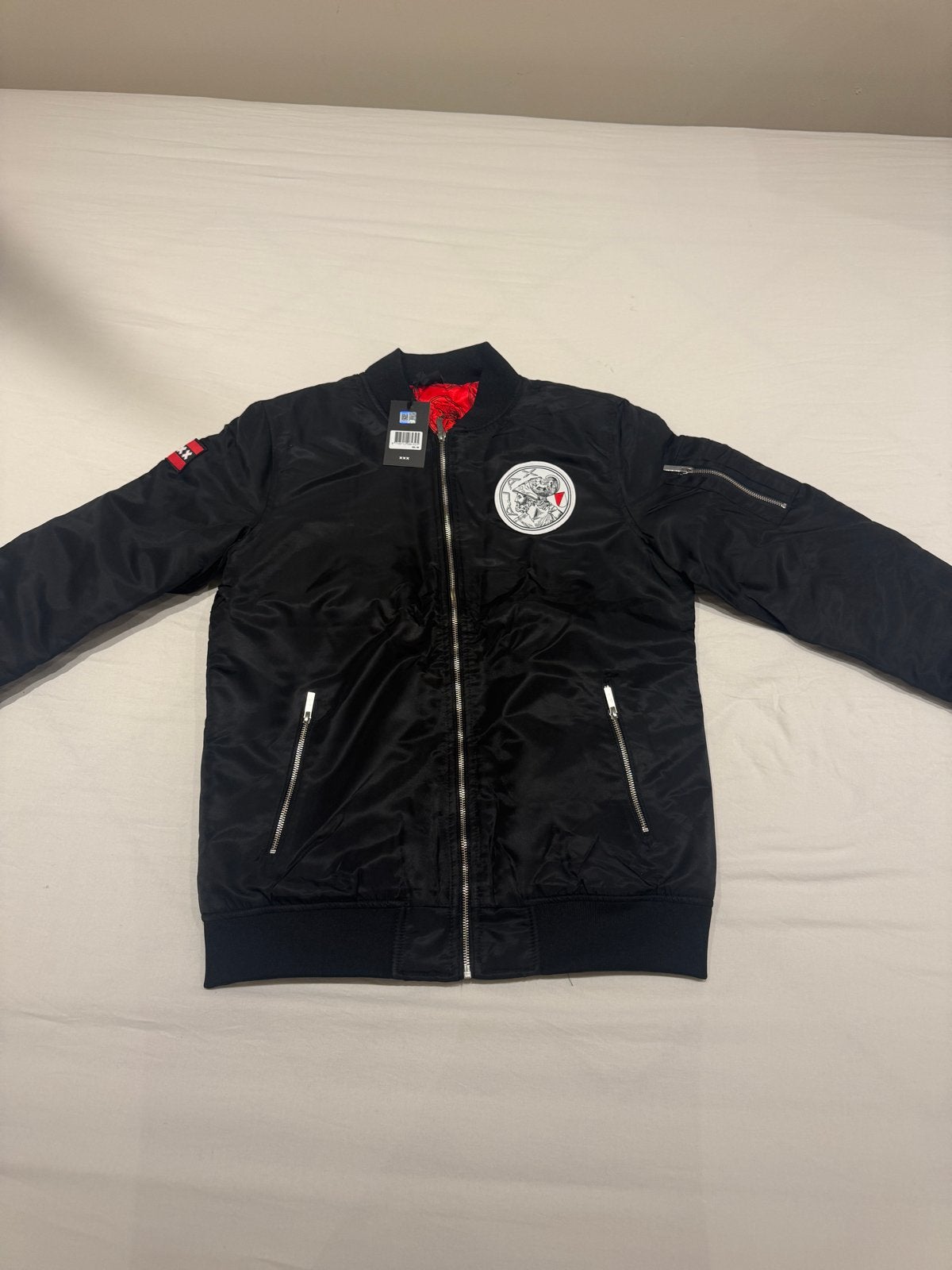 Zwarte Ajax Bomberjack, Ophalen of Verzenden, Nieuw, Maat 48/50 (M), Zwart