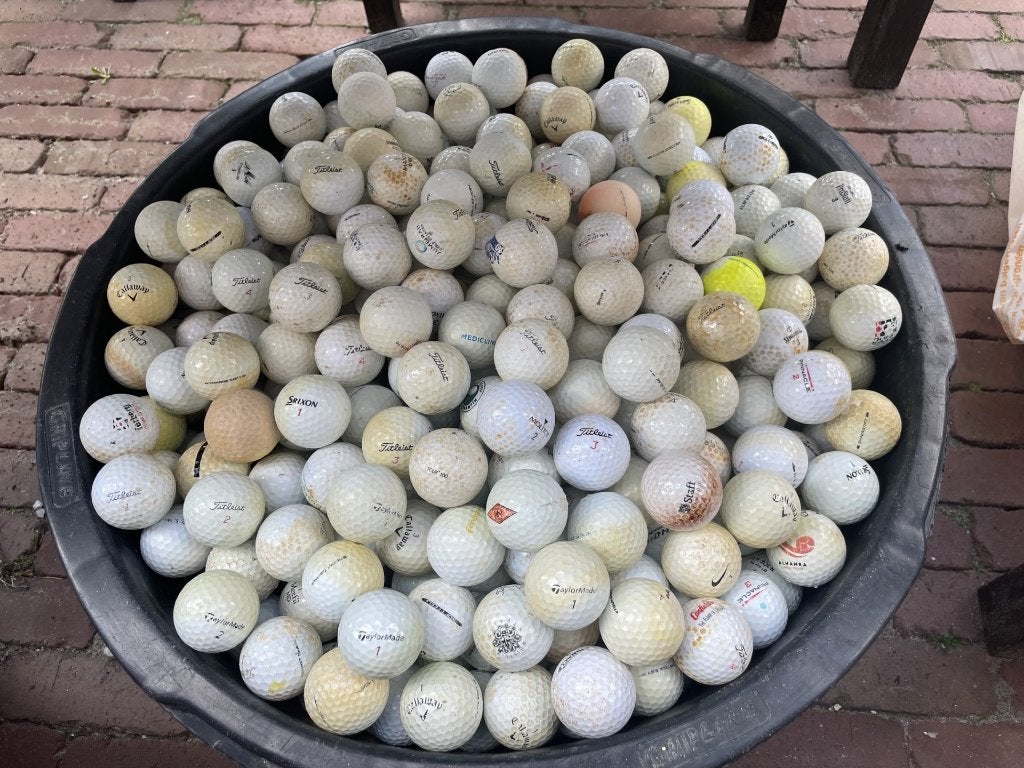 Plm 3.000 golfballen (lakeballs). Diverse (bekende) merken., Ophalen, Gebruikt, Bal(len), Overige merken