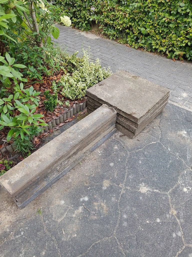 Gratis tegels, Tuin en Terras, Tegels en Klinkers, Ophalen, Gebruikt, Minder dan 5 m², Beton