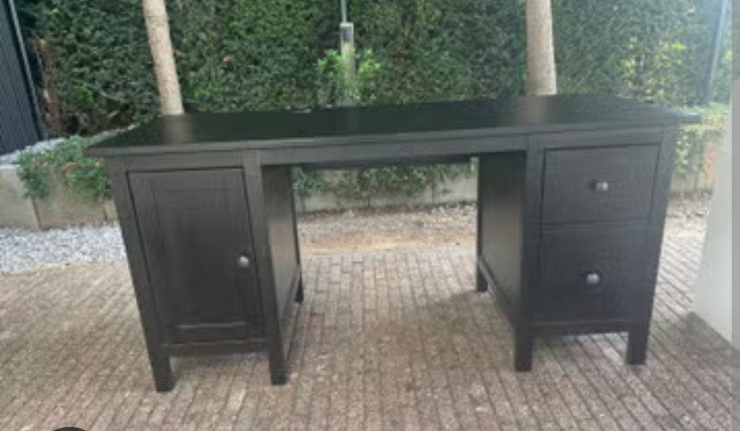 IKEA Hemnes Bureau Zwart - Degelijk en in Goede Staat, Ophalen, Gebruikt, Hout, IKEA