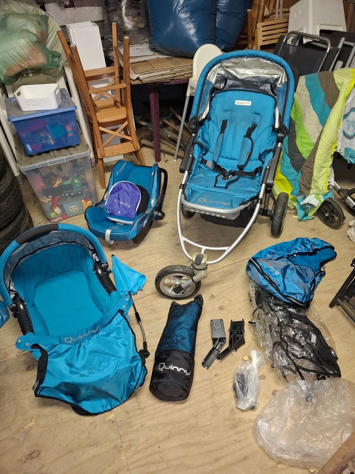 Quinny wandelwagen met bak en bijpassende maxicosi., Kinderen en Baby's, Kinderwagens en Combinaties, Ophalen, Gebruikt, Quinny