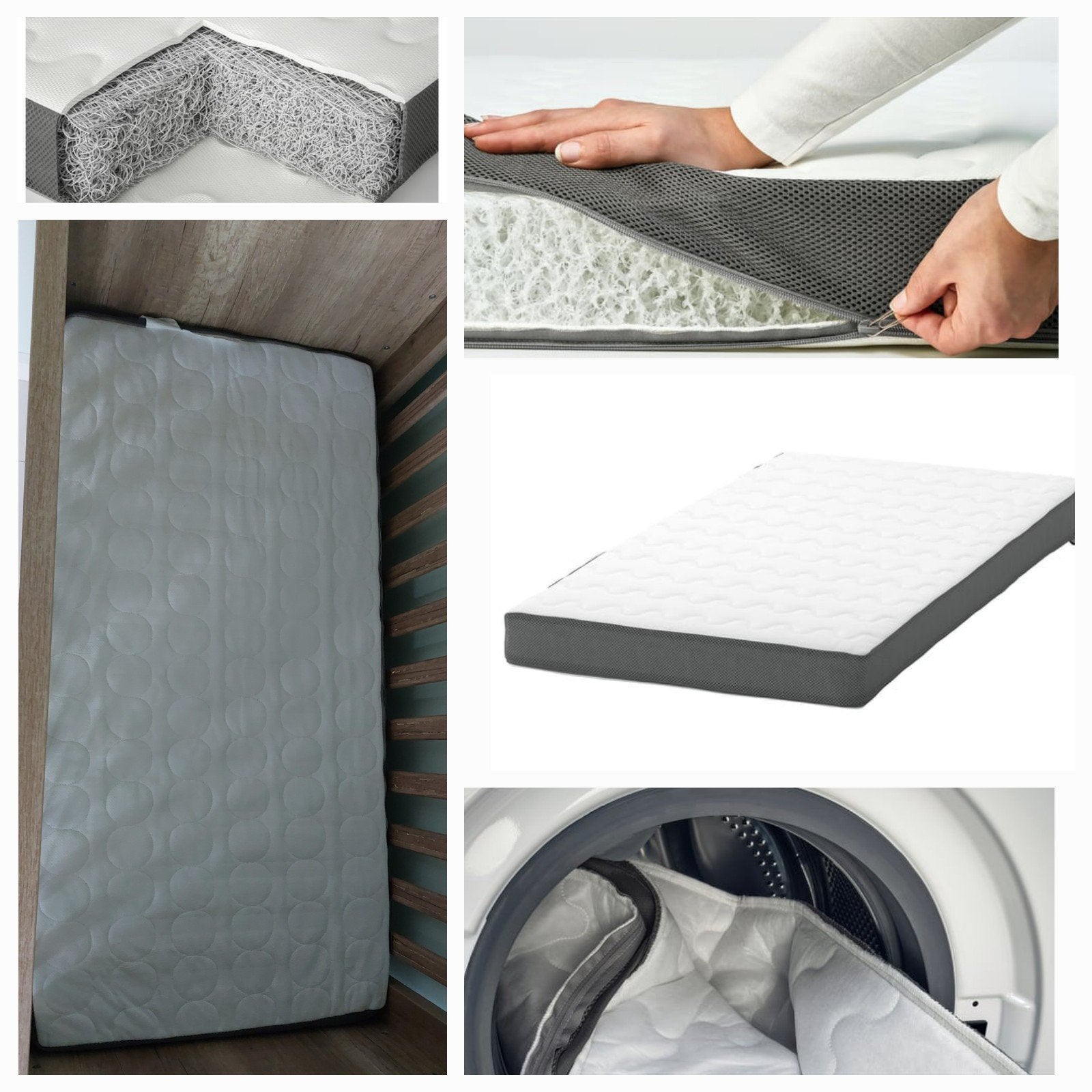 Twee Ikea Wasbare Matrassen Himlavalv 60x120 cm, Ophalen, Gebruikt, 190 cm of minder, Matras