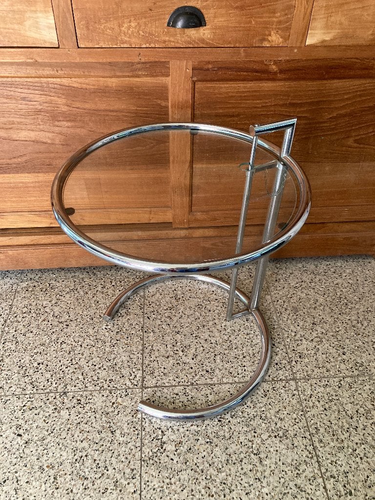 Eileen Grey bijzettafeltje, Huis en Inrichting, Overige materialen, Minder dan 55 cm, Gebruikt, Rond