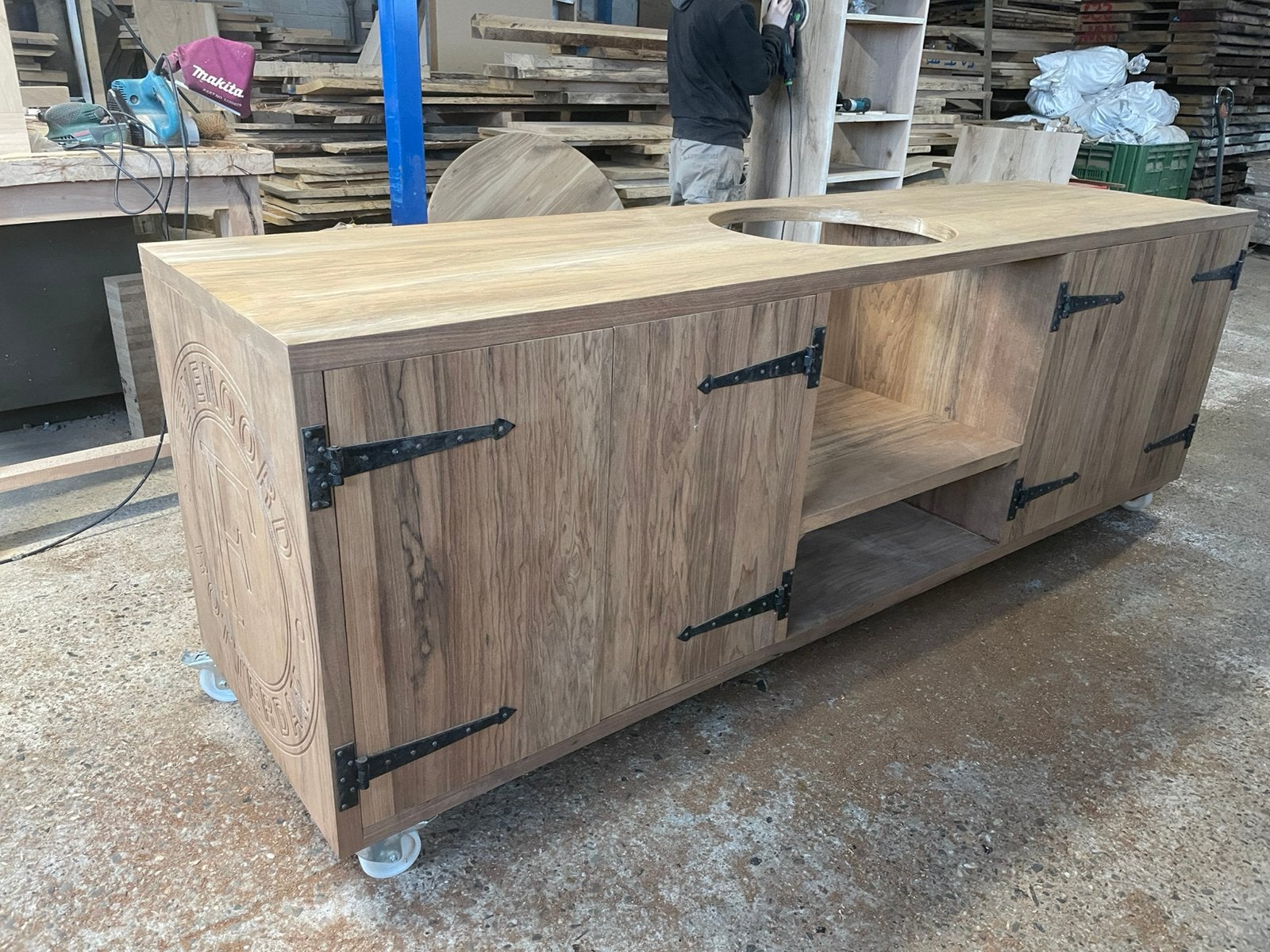 Buitenkeuken frake hout op maat gemaakt worden, Ophalen, Zo goed als nieuw, Gas