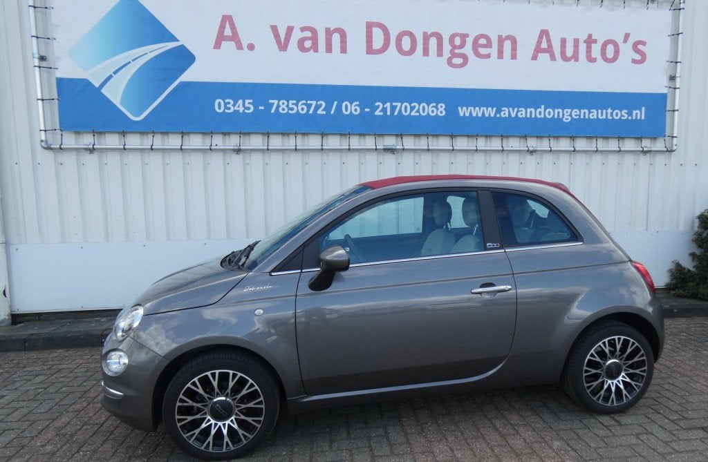 Fiat 500C 1.0 HYBRID DOLCEVITA,Navi,Clima,PDC,Leer,Carplay, Auto's, Voorwielaandrijving, Gebruikt, Cabriolet, 4 stoelen