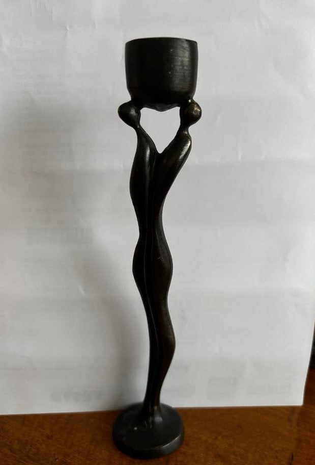 Bronzen kandelaar Corry Ammerlaan - Artihove, Ophalen of Verzenden, Koper of Brons