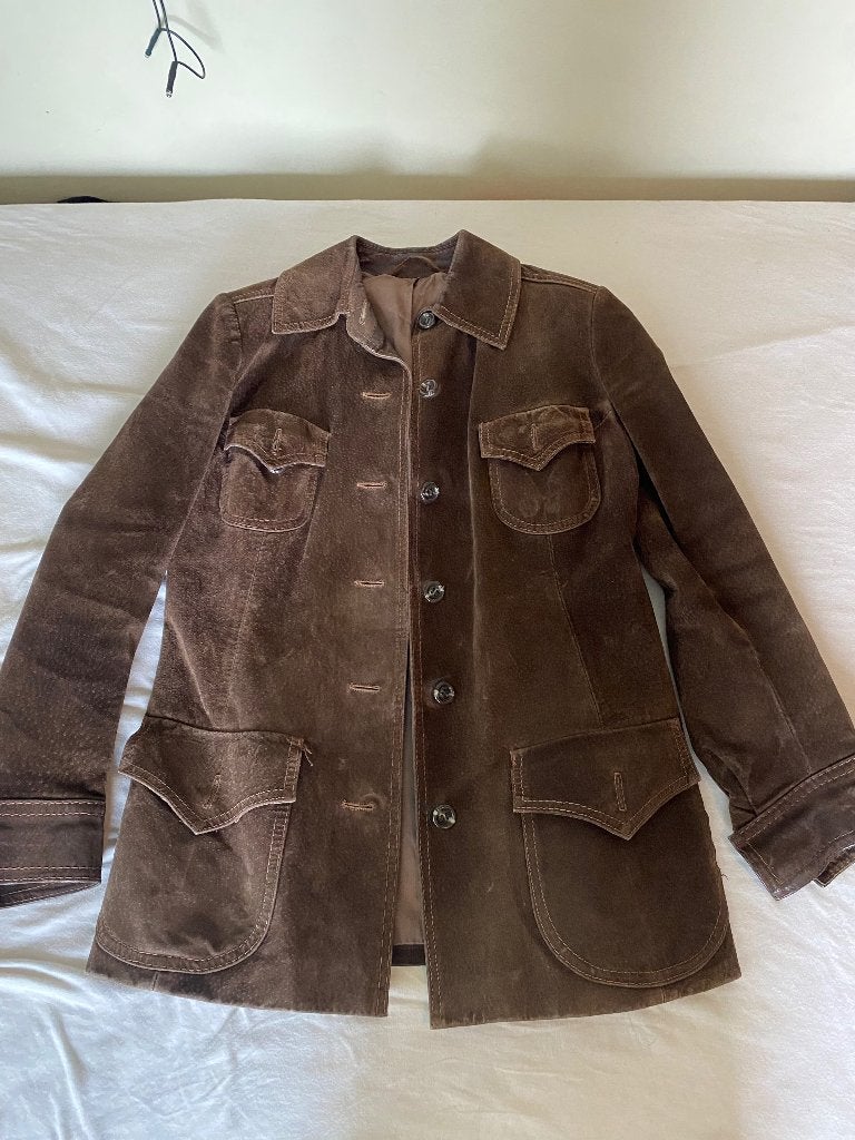 Vintage leren jas Jofama, Maat 38/40 (M), Jofama, Bruin, Ophalen of Verzenden