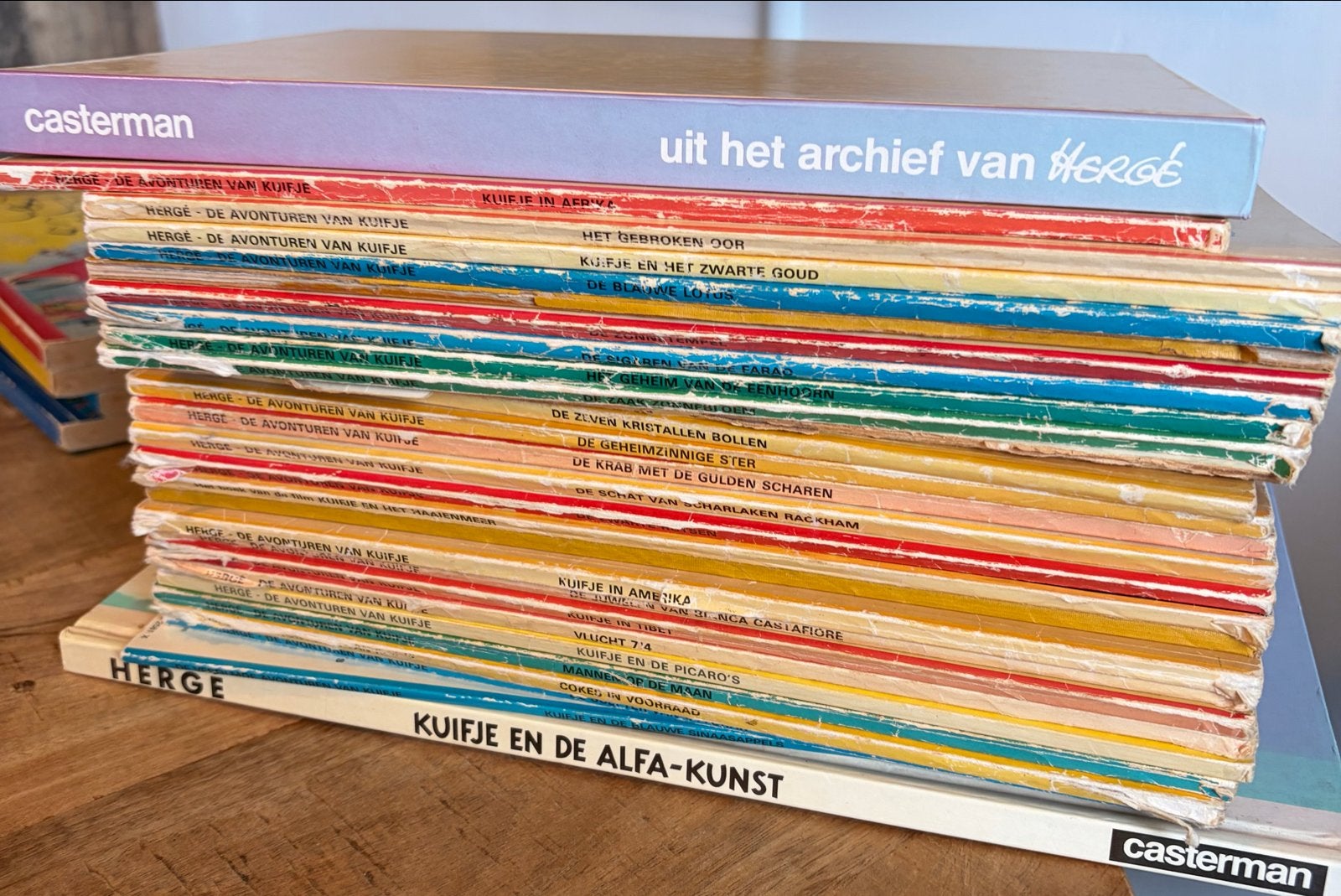 Grote collectie Kuifje stripboeken van Hergé, Boeken, Meerdere stripboeken, Ophalen, Gelezen