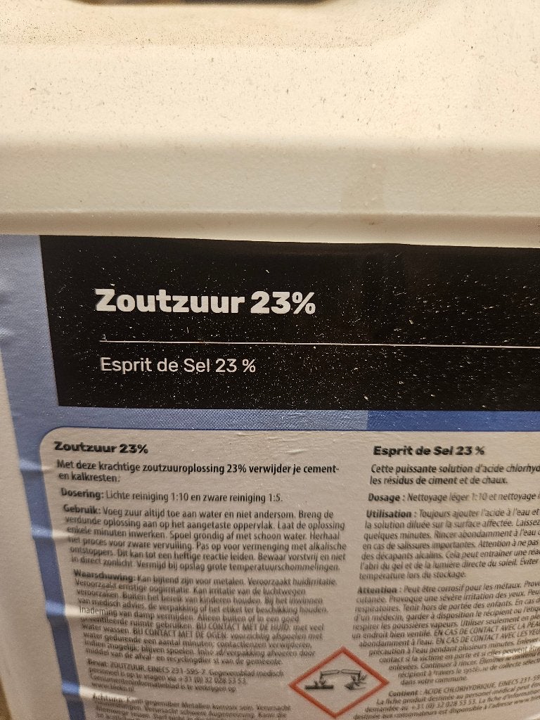 Zoutzuur 4 liter over, Ophalen, Schoonmaakmiddel