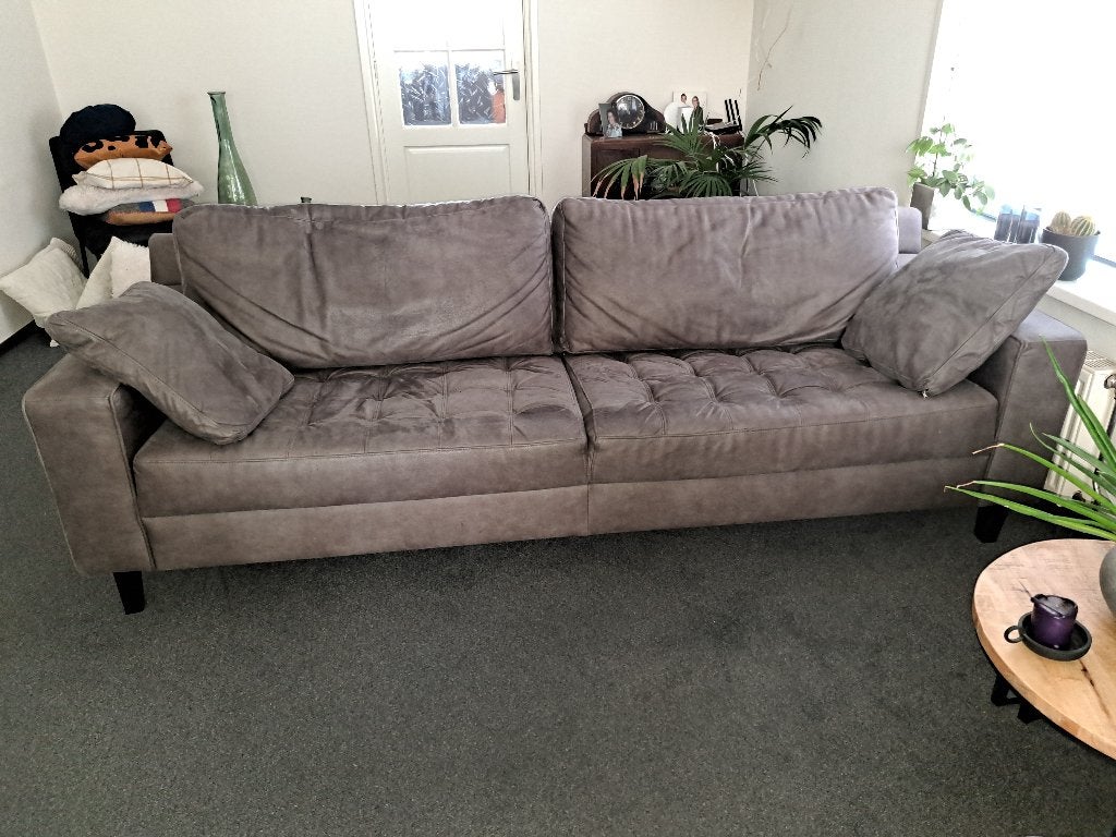 Mooie 4 pers bank., Huis en Inrichting, Ophalen, Gebruikt, Rechte bank, 200 tot 250 cm