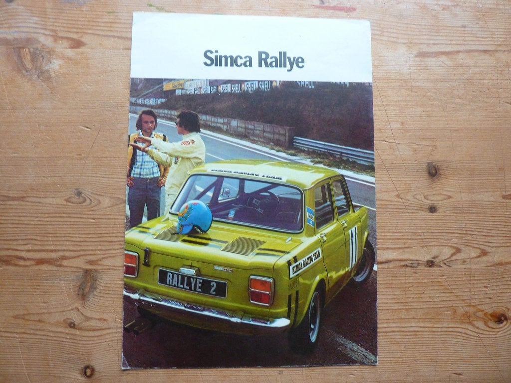 Simca Rallye brochure 1975 , Gelezen, Ophalen of Verzenden, Overige merken, Chrysler - Simca