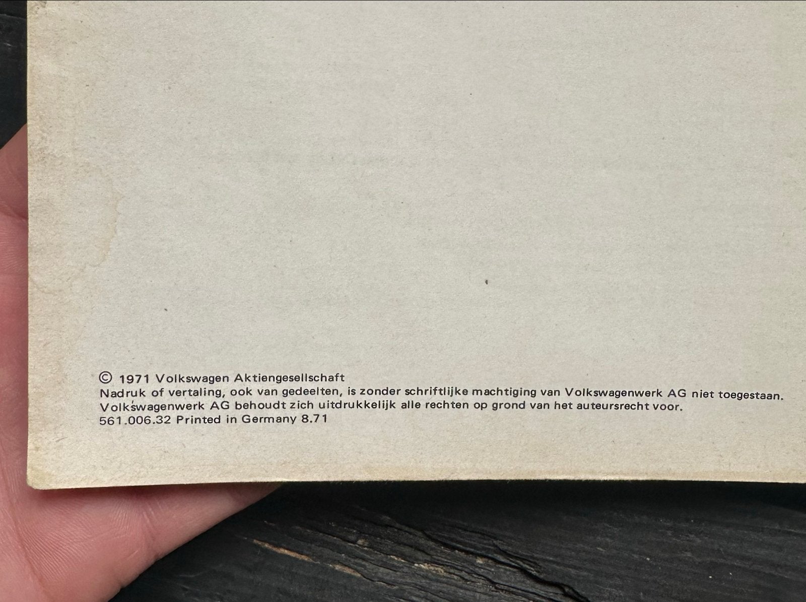 VW Kever Handleiding 1971 (VW 1200/1300), Ophalen of Verzenden