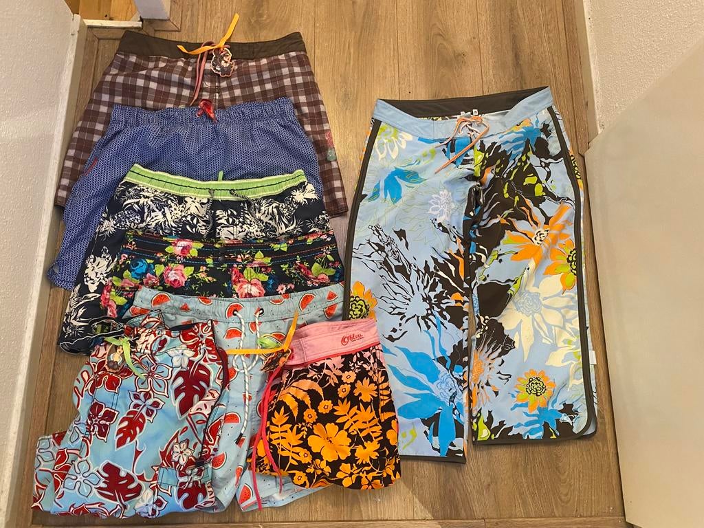 Set van 8 diverse zwembroeken, Kleding | Dames, Ophalen of Verzenden, Zo goed als nieuw, Blauw, Overige typen