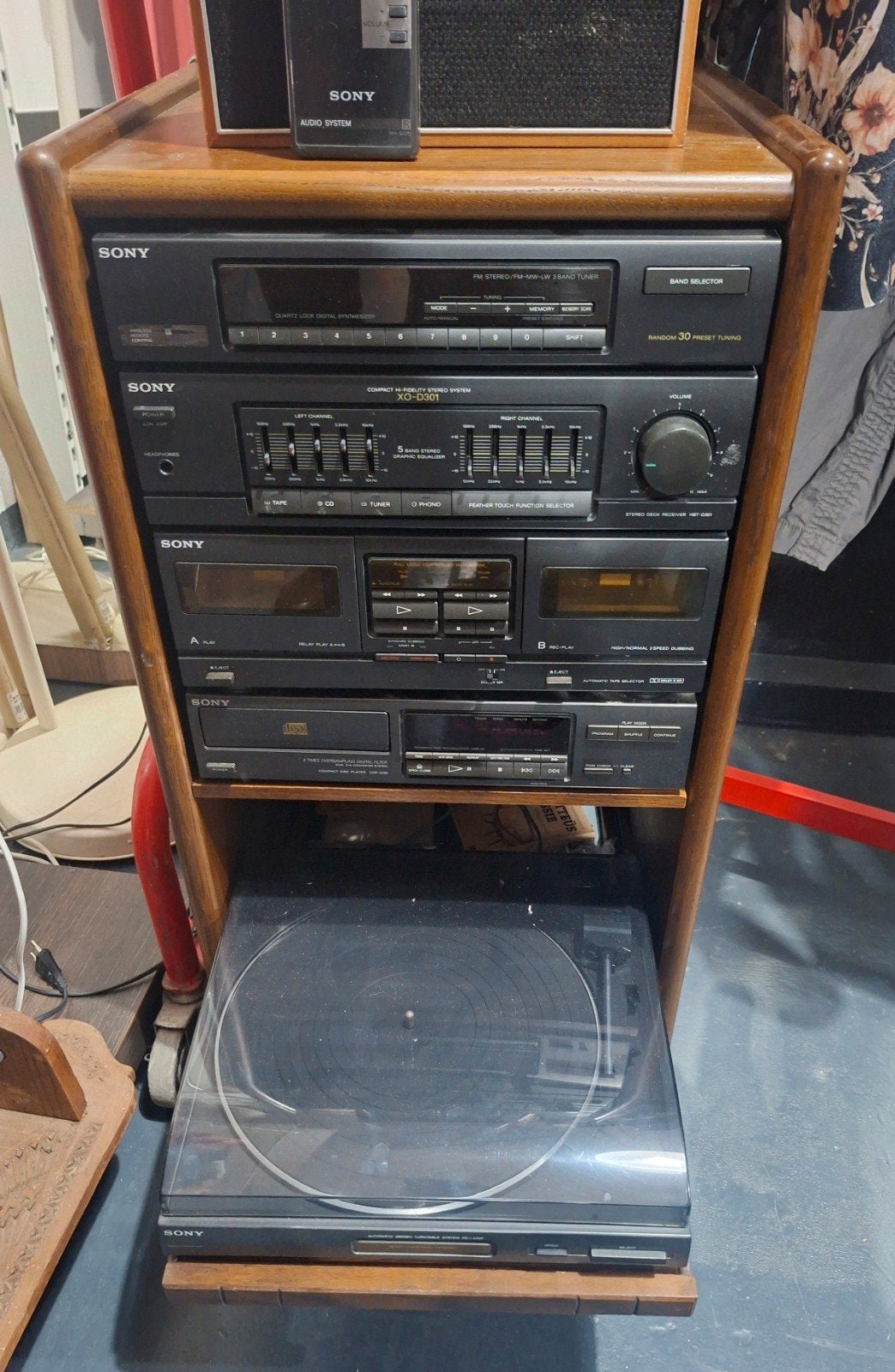 Complete Sony Stereo Set met Platenspeler en Speakers, Audio, Tv en Foto, Stereo-sets, Ophalen, Gebruikt, Losse componenten, Tuner of Radio