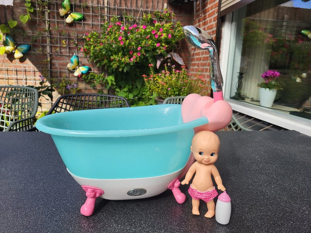 Speelbadje Baby Born met muziek en echt werkende douche, Ophalen, Gebruikt, Babypop