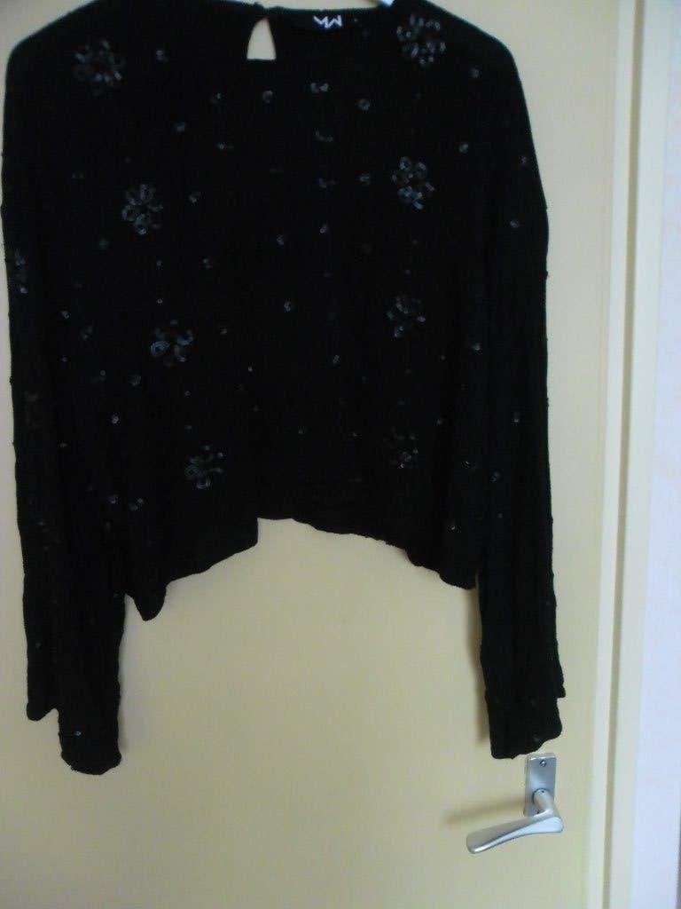 z.g.a.n. zwarte korte dames blouse, Maat L, M&M, Zwart, Maat 42/44 (L), Ophalen of Verzenden
