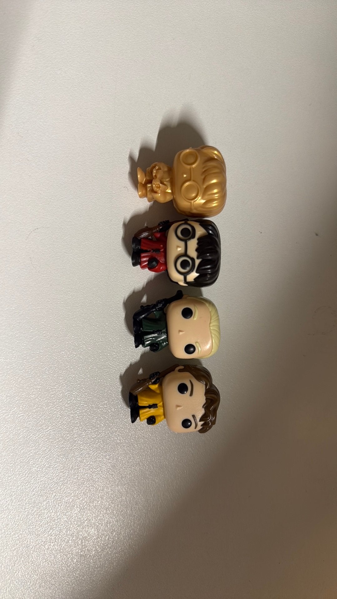 4 Mini Harry Potter Funko’s (uit chocolade eieren), Verzamelen, Poppetjes en Figuurtjes, Ophalen, Zo goed als nieuw