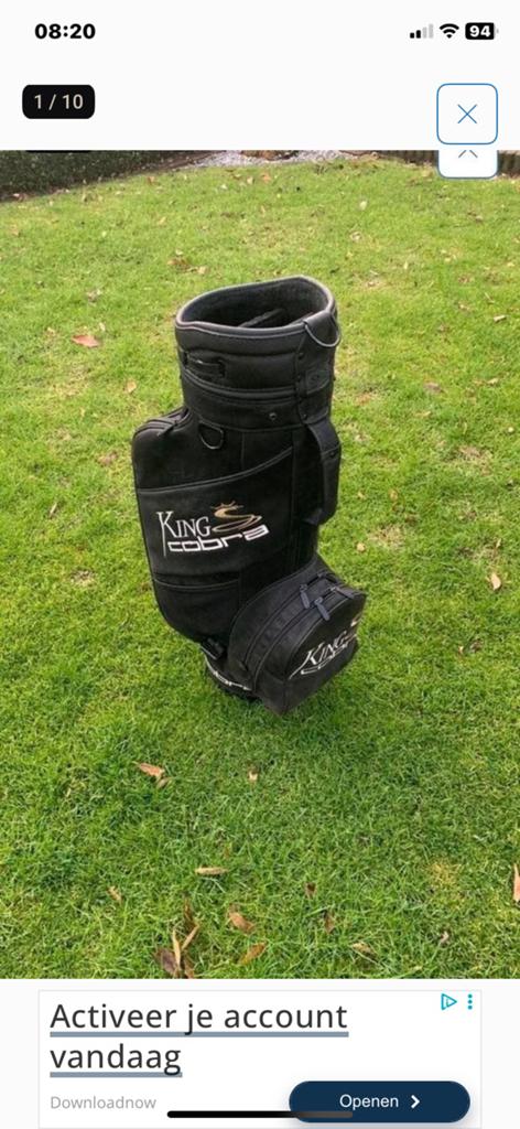 King Cobra golftas, Ophalen, Zo goed als nieuw, Tas, Overige merken