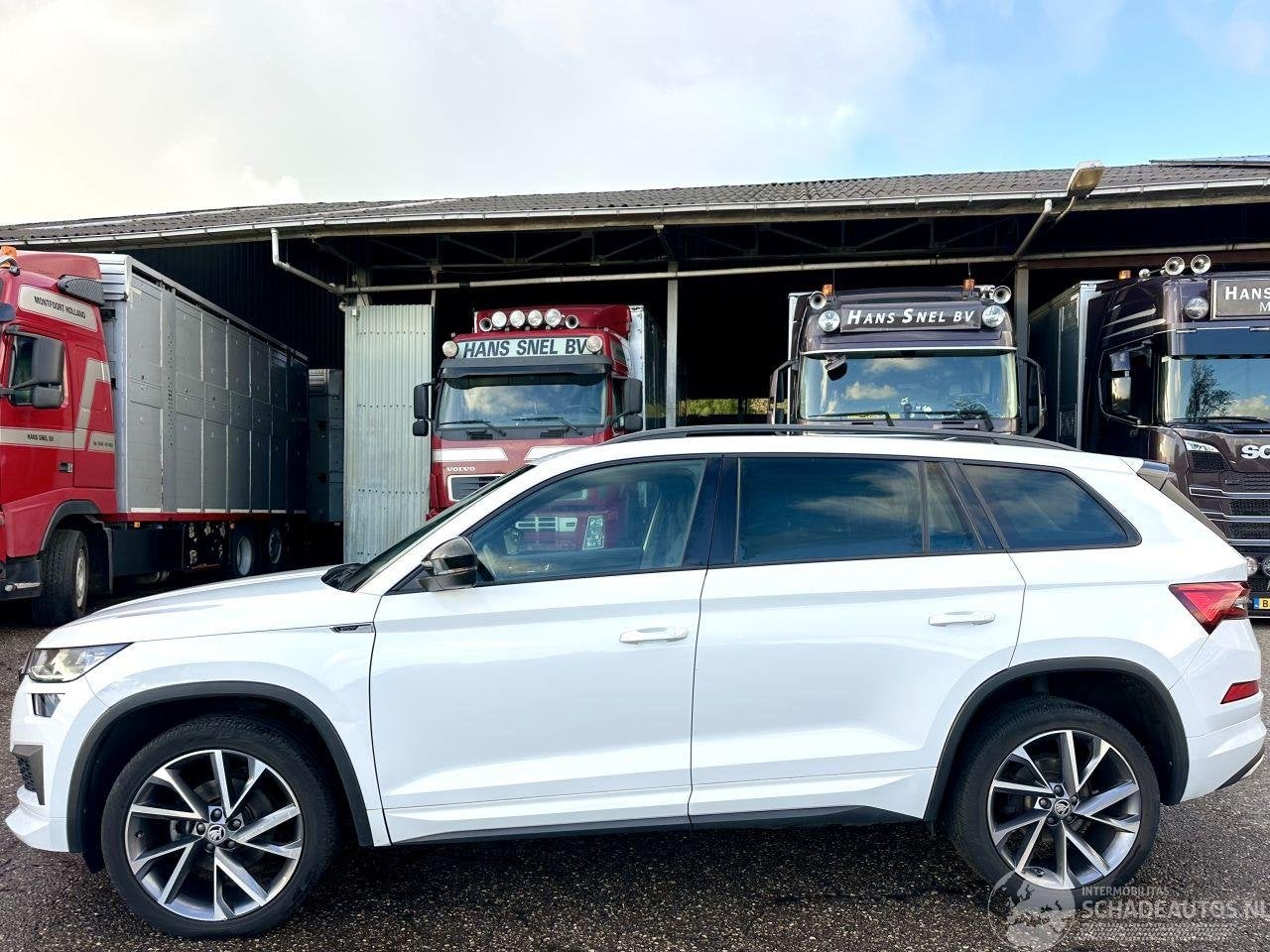 Skoda Kodiaq 1.5 TSI 150pk aut + f1 Sportline - nap - camera, Automaat, Wit, SUV of Terreinwagen, Skoda