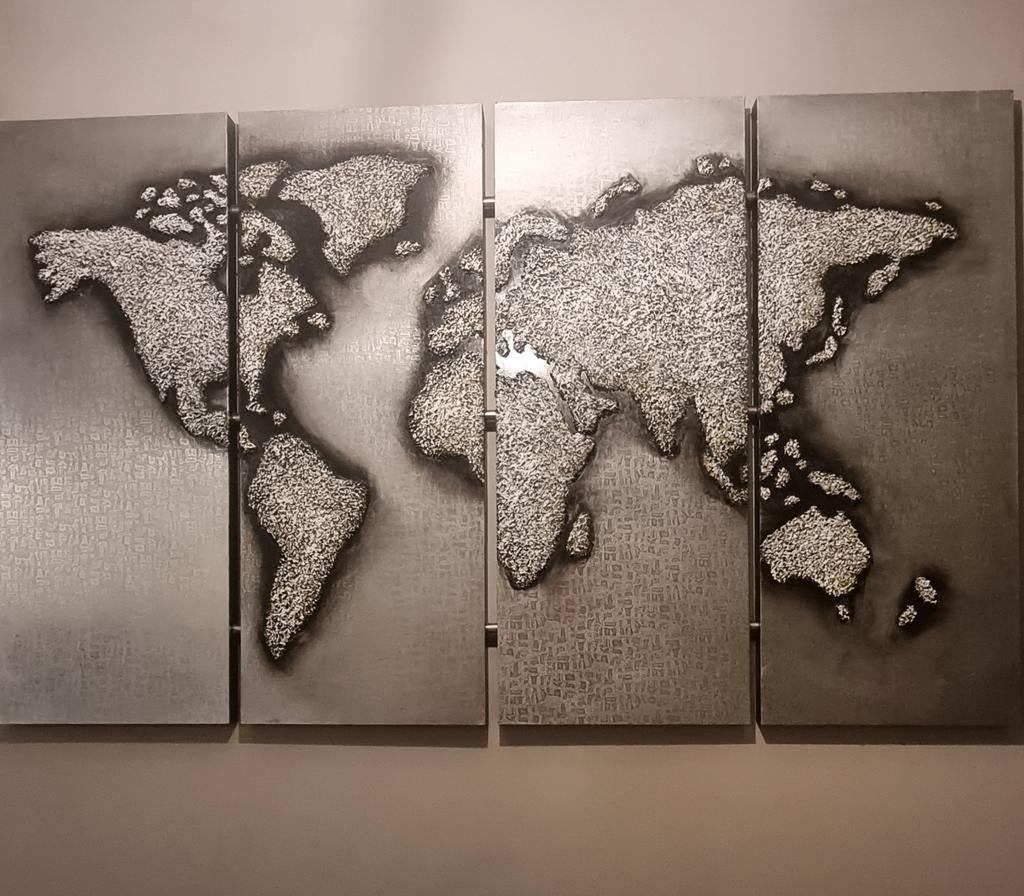 4 luik wereldkaart, Ophalen, Zo goed als nieuw