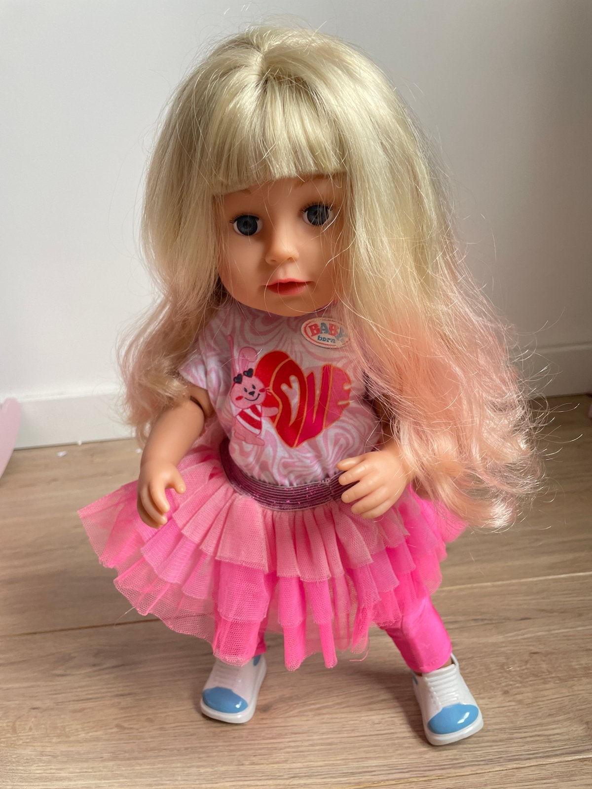 Baby Born pop met roze haar en tutu, Ophalen, Zo goed als nieuw, Babypop