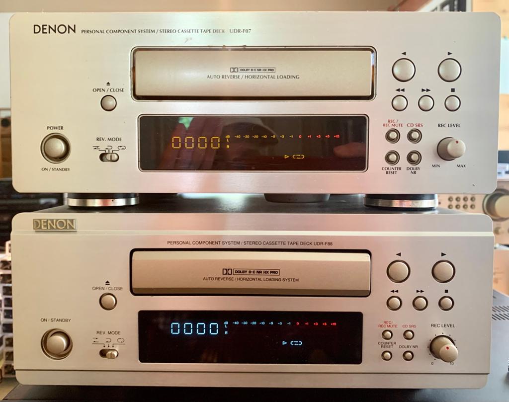 DEFECT 2x DENON UDR-F07 UDR-F88 cassettedeck voor onderdelen, Audio, Tv en Foto, Cassettedecks, Tiptoetsen, DENON, Denon, Enkel