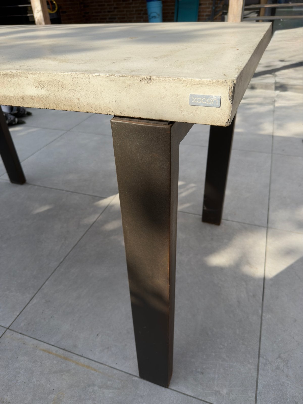 Betonnen bar- en salontafel set, Gebruikt, 100 tot 150 cm, Metaal, Vier personen