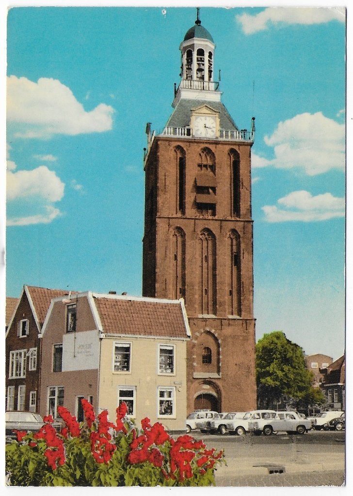 Meppel Toren Ned Herv Kerk Gelopen Ansichtkaart (B4813, Verzamelen, Ophalen of Verzenden, 1960 tot 1980, Gelopen, Drenthe