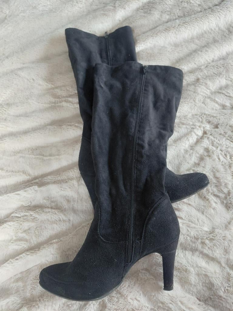 Nieuwe JJ Footwear Elastische Suedine Laarzen Maat 40, Kleding | Dames, Schoenen, Hoge laarzen, JJ Footwear, Zwart, Nieuw