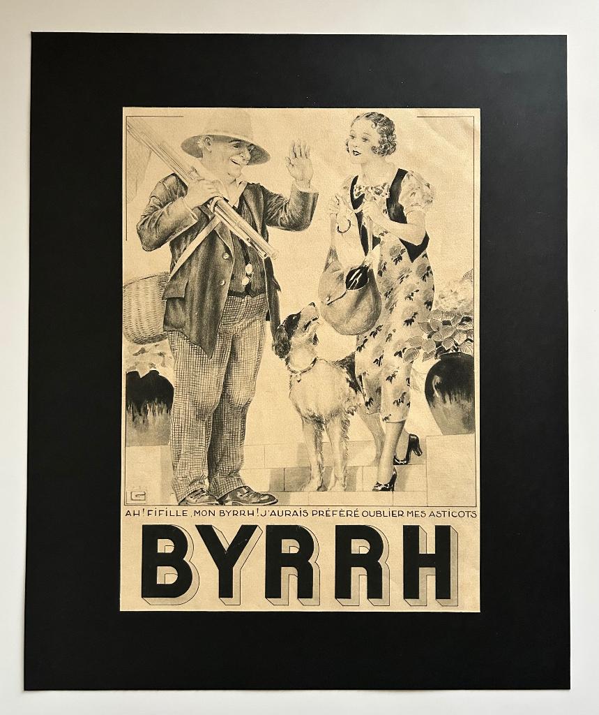 deco grote oude papieren reclame - Byrrh - Banania - Lu, Ophalen of Verzenden
