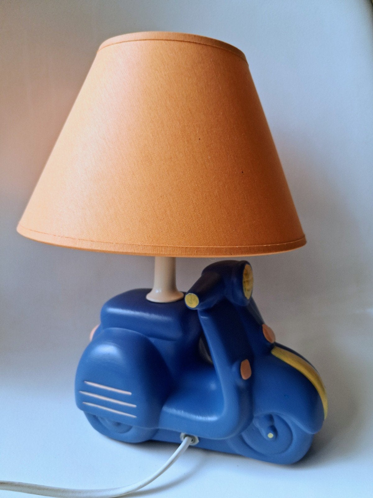 Blauwe Vintage scooterlamp  retro,  Space Age 1980s, Ophalen of Verzenden, Huis en Inrichting