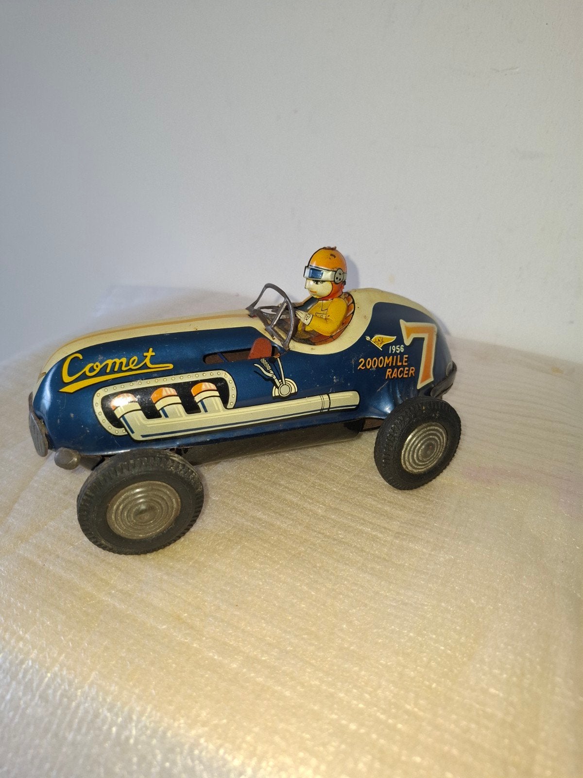 vintage Racewagen made in Japan 2000 miles racer 1956 zie de, Ophalen of Verzenden