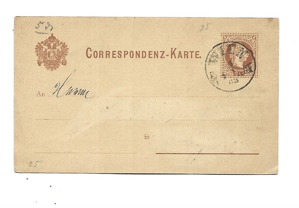 Oostenrijk-Hongarije -1883, Postzegels en Munten, Brieven en Enveloppen | Buitenland, Verzenden, Briefkaart