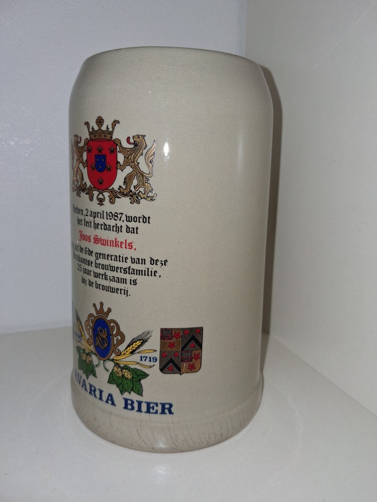 Vintage Bavaria Bier Pul - Joos Swinkels Jubileum, Verzenden