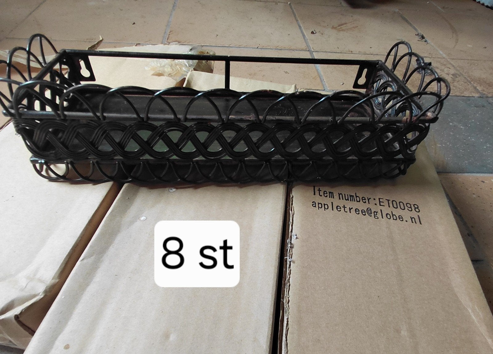 Metalen bloembak voor balkon of tuin - 8 stuks, Ophalen, Minder dan 30 cm, Minder dan 60 cm, Zo goed als nieuw