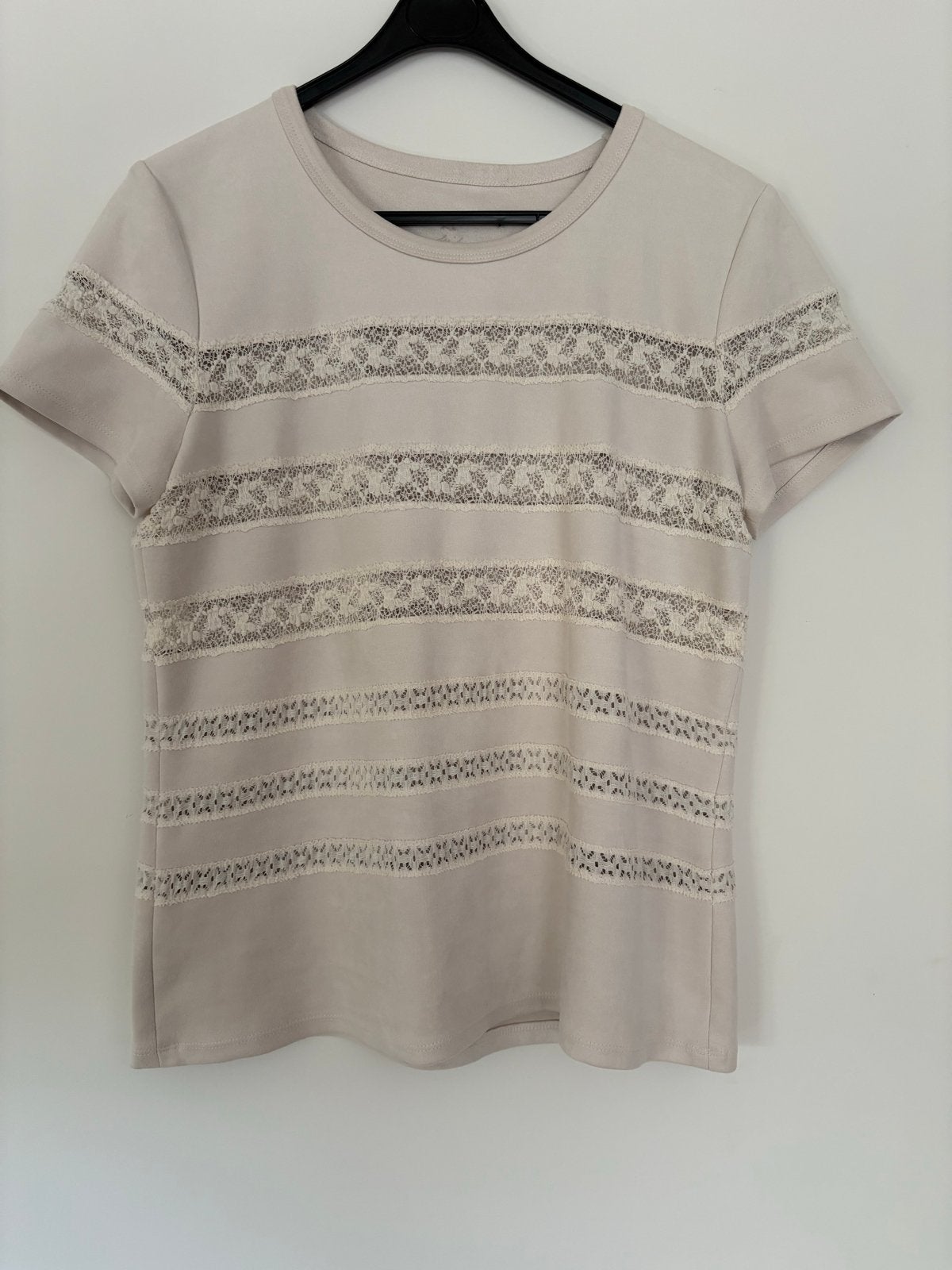 Marccain top maat 4 met kanten details, Maat 38/40 (M), Verzenden, Beige, Zo goed als nieuw