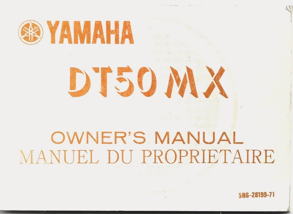 Yamaha DT50 MX manual handleiding (7981z) bromfiets, Fietsen en Brommers, Handleidingen en Instructieboekjes, Verzenden