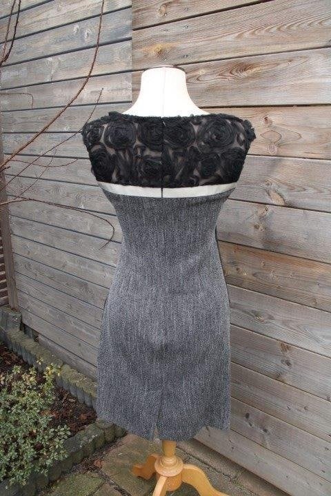 Jurk grijs/ zwart Sandro Ferrone mt 42IT (EU36) Vaste prijs, Kleding | Dames, Zwart, Sandro, Ophalen of Verzenden, Zo goed als nieuw