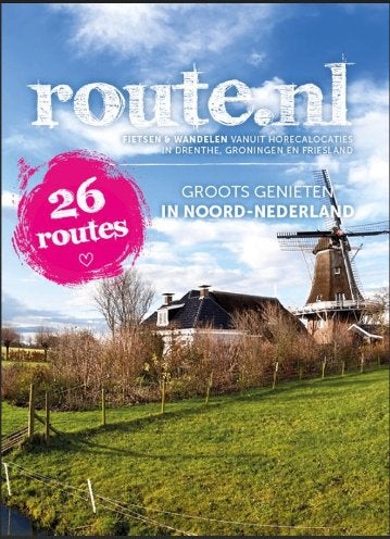 RouteNL Groots genieten in Noord Nederland, Overige merken, Fiets- of Wandelgids, Ophalen of Verzenden, Zo goed als nieuw