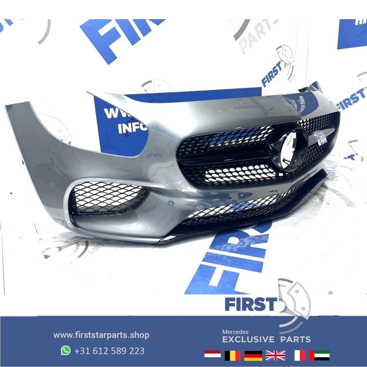 W190 AMG GT BUMPER COMPLEET Mercedes GT GTC GTS AMG VOORBUMP, Gebruikt, -, Voor, Ophalen of Verzenden