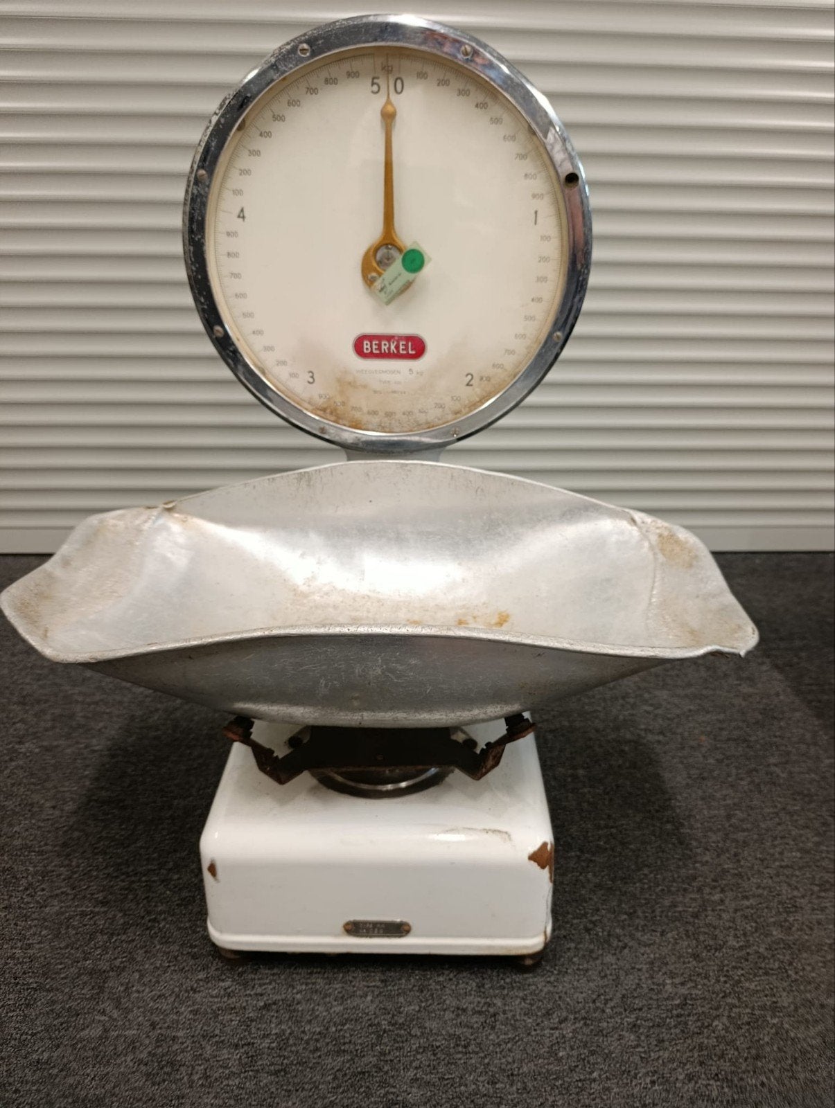 Oude brocante / vintage weegschaal Berkel, Ophalen, Gebruikt, Analoog, Minder dan 10 kg